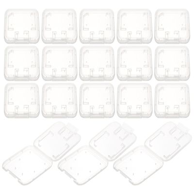 FELTECHELECTR 24Pcs Memory Card Case Holder for Secure Digital and Cards Plastic Storage Box with Lid Portable Organizer