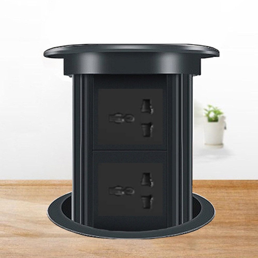 FFDSDUH Power Strips Pop Up Socket, Island Kitchen Automatic Intelligent Hidden Desktop Switch, Suitable for, Office, Conference Room(A)