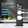 FFDSDUH Power Strips Pop Up Socket, Island Kitchen Automatic Intelligent Hidden Desktop Switch, Suitable for, Office, Conference Room(A) view 4