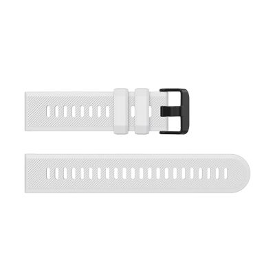 22mm Silicone Watchband Strap Compatible with Forerunner 745 Smart Watch Band(White)