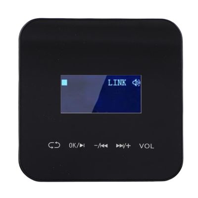 GOWENIC Wall Mounted Bluetooth Amplifier, Wall Mount Music Amplifier, 2 Channel 1.7 Inch LCD Display Bluetooth 5.0, Wireless IR Remote Support 2 Speaker Stereo HiFi Music (Black)