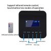 GOWENIC Wall Mounted Bluetooth Amplifier, Wall Mount Music Amplifier, 2 Channel 1.7 Inch LCD Display Bluetooth 5.0, Wireless IR Remote Support 2 Speaker Stereo HiFi Music (Black) view 3