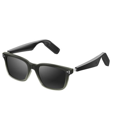 ASHATA AI Bluetooth Translation Smart Glasses, Magnetic Polarized Sunglasses Real Time Translation Magnetic Polarized Sunglasses, for Outdoor Activities Cycling Daily Use Travel (Dark Green)