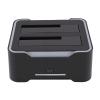 Wisoqu Dual Bay Hard Drive Docking Station, USB 3.0 External HDD SSD Dock with RGB Light Breathing Effect and Offline Cloning, for 2.5in 3.5in HDD SSD (US Plug) view 1
