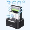 Wisoqu Dual Bay Hard Drive Docking Station, USB 3.0 External HDD SSD Dock with RGB Light Breathing Effect and Offline Cloning, for 2.5in 3.5in HDD SSD (US Plug) view 2