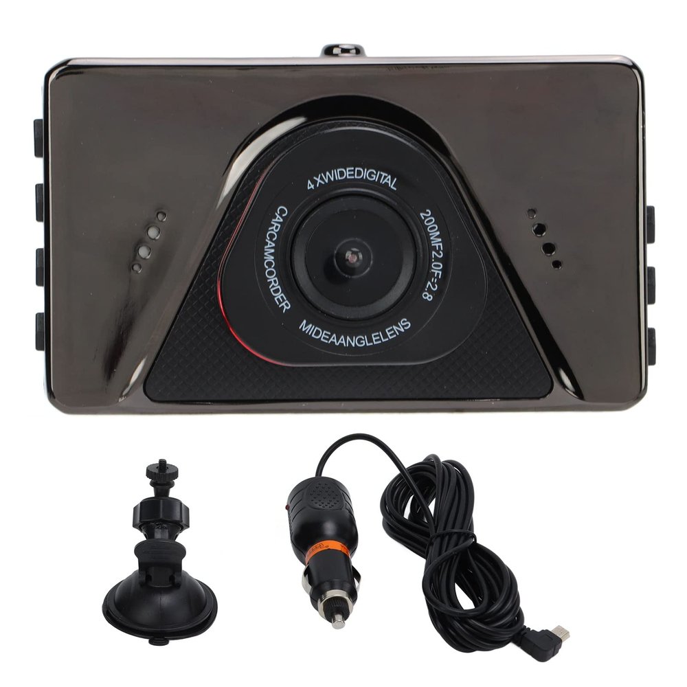 3in Car Dash Camera and High Definition Driving Recorder with 120 Degree Wide Angle Lens, G Sensor Universal Dashboard Camera with Automatic Recording and Power Save for