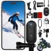 4K Thumb Action Camera, New Ultra Wide Angle Wearable Body Adventure Action Cameras with Audio, Night Vision, Mount Anywhere, for Vlogging, Cycling, Diving, Skiing (4k Black,128G) view 1