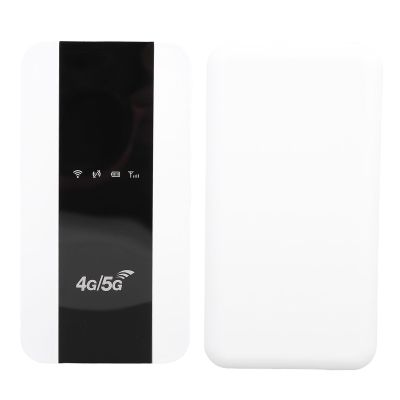 FAUOSWUK 4G 5G WiFi Hotspot, Portable Travel Router with SIM Card Slot for Smartphones Tablets Laptops, Supports 150Mbps Download 10 Device Connectivity (US Version)