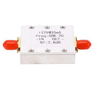Broadband Amplifier 50KHz - 2GHz, LNA Amplifier with 31dB High Gain, Ultra Wideband RF Amplifier for Stable Signal Enhancement, Low Noise DC 9-15V Power Supply, Ideal for Short W