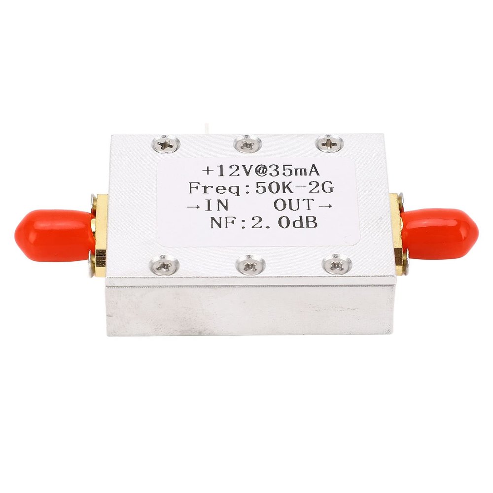 Broadband Amplifier 50KHz - 2GHz, LNA Amplifier with 31dB High Gain, Ultra Wideband RF Amplifier for Stable Signal Enhancement, Low Noise DC 9-15V Power Supply, Ideal for Short W