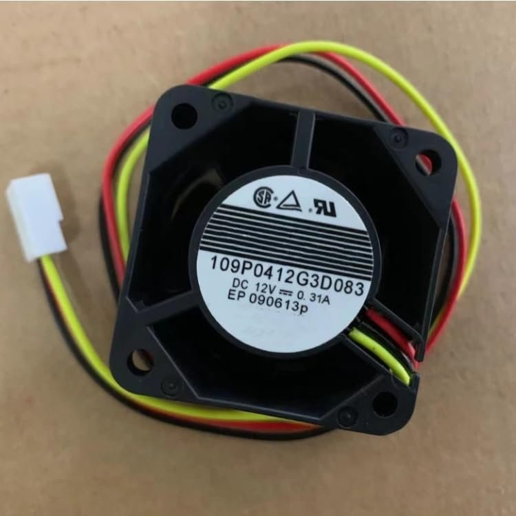 109P0412G3D083 DC 12V 0.31A 40x40x28mm 3-Wire Cooling Fan
