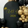 Eurteka Class of 2026 Golden Decal - Graduation Party Decoration, Balloon Arch Stickers, Congrats Grad Party Class of 2026 Event Planner DecalPhoto Props