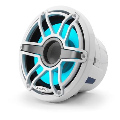 JL Audio M6 8" Marine Subwoofer w/Gloss White Sport Grille Transflective LED Lighting - M6-8IB-S-GwGw-i-4 [010-03081-00]