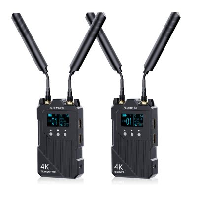 FEELWORLD WT1H 4K Wireless Video Transmission System - Dual HDMI, Full Duplex Intercom, 1000ft Range, 0.08s Low Latency for Live Streaming & Filming