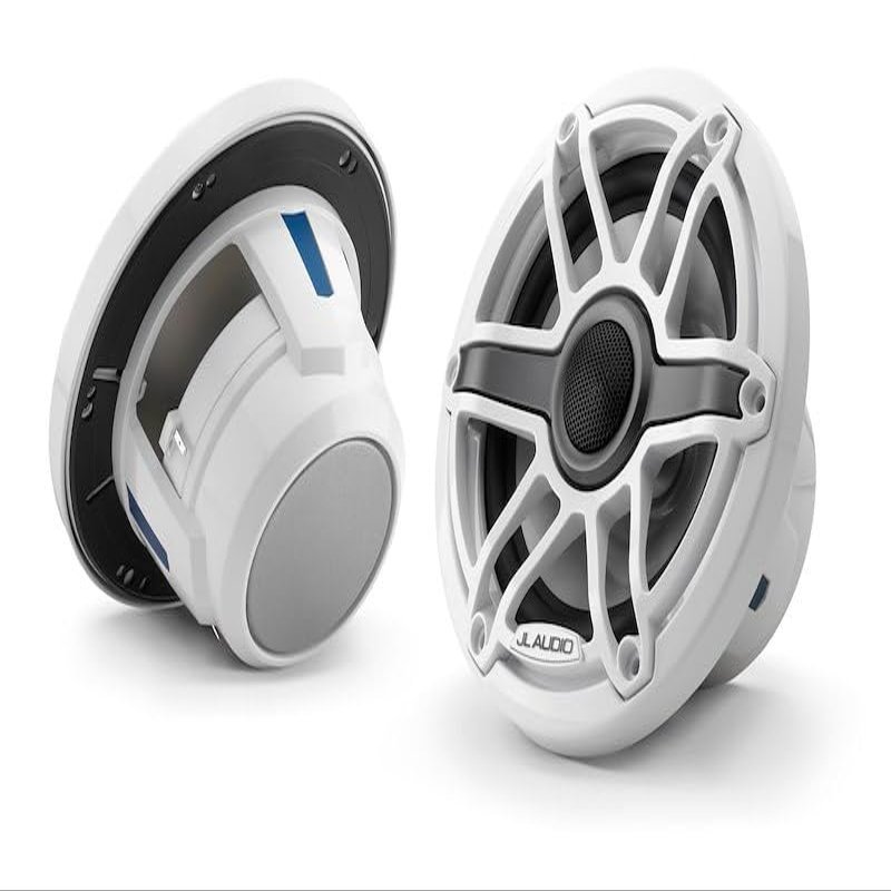 JL Audio M6 Series 6.5" Marine Coaxial Speakers w/Gloss White Sport Grille - M6-650X-S-GwGw [010-03090-00]