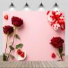 chnywork 10x10ft Happy Valentine's Day Backdrop Heart Shape Chocolate Red Roses Gift Box Romantic Valentines Day Background Couple Lover Dating Party Decoration Portrait Photo Booth Props view 1