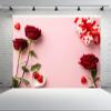 chnywork 10x10ft Happy Valentine's Day Backdrop Heart Shape Chocolate Red Roses Gift Box Romantic Valentines Day Background Couple Lover Dating Party Decoration Portrait Photo Booth Props view 2
