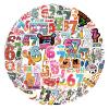 110PCS Trendy Number 67 Stickers,Waterproof Vinyl Funny Creative Decor Decals for Skateboard, Fridge, Laptop, Phone, Luggage (1.64-2.28 Inches) (67-110) view 2