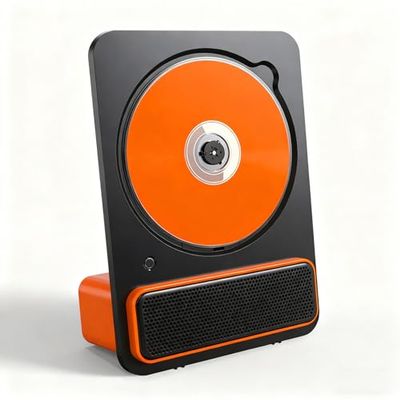 Bluetooth Portable CD Player with Remote - Desktop Music Player with Built-in Speaker & AUX for Home, Bedroom, Kitchen, Living Room - Compact and Stylish Design