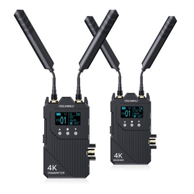 FEELWORLD WT1S 4K Wireless Video Transmission System - SDI + Dual HDMI, 1000ft Range, 0.08s Low Latency, Full Duplex Intercom for Live Streaming & Professional Video Production
