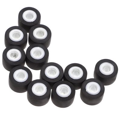 Toddmomy 12Pcs Cassette Tape Machine Pinch Roller Replacement Bearings for Recorder Repair, Rubber Video Tape Pressure Pulley Wheels for Audio and Radio Maintenance