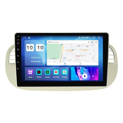 Android Car Stereo for Fiat 500 500C 2007-2015,9 inch IPS Touchscreen with Upgrade Wireless CarPlay & Android Auto,WiFi/GPS,Support SWC and Subwoofer,8-Core 8G+256G