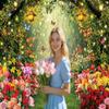 Enchanted Forest Backdrop Spring Floral Butterfly Photography Background Fairy Tale Garden Party Banner Kids Girl Baby Shower Decoration Supplies (120x96 inch (10x8FT)) view 4
