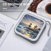 Rkklvbns Santa Claus Lighthouse DVD Storage Bags with Zipper, CD Portable Case Holder with Handles, Large Storage Stackable Media Binder for Travel, Cabinet, Home, Office, Car view 4