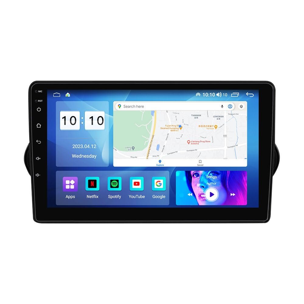 Android Car Stereo for Fiat Egea 2015-2018,9 inch IPS Touchscreen with Upgrade Wireless CarPlay & Android Auto,WiFi/GPS,Support SWC and Subwoofer,4-Core 1+32G
