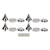 4 Set Speaker Shock Absorption Feet, Aluminum Alloy Height Adjustable M8 Speaker Spike Pad, Enhanced Sound Quality with Low Harmonic Vibration, Speaker Accessories for CD DVD Playe view 1