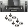4 Set Speaker Shock Absorption Feet, Aluminum Alloy Height Adjustable M8 Speaker Spike Pad, Enhanced Sound Quality with Low Harmonic Vibration, Speaker Accessories for CD DVD Playe view 4