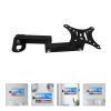 BUGUUYO Adjustable Computer and TV Wall Mount Bracket for 14-27 Inch Screens, Fixed No-Drill Monitor Holder with Rotatable Frame, Compatible with Home and Office Setup view 3