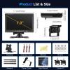 1080P HD Wireless Backup Camera System, 7-inch LCD Monitor with 2 Rearview Camera for Trailer RV Camper Truck Car Bus, DIY Guide Lines, IP68 Waterproof, Night Vision, BSD, 12V-36V view 2