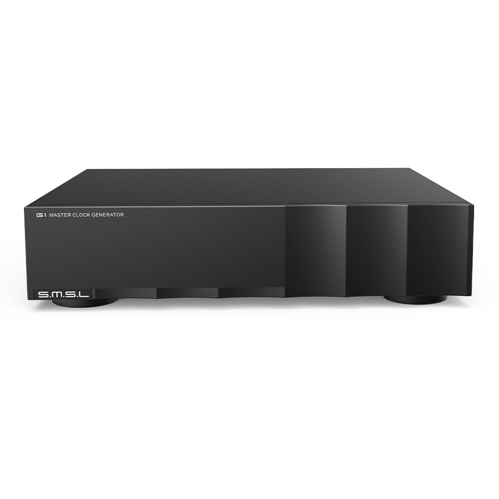 SMSL G1 HiFi Audio External Master Clock,High-Precision OCXO,Multi-Channel Drive+Linear Power Supply,Enhance Sound Quality for CD Players/Player/DAC,Compatible with T2/D2R/P2/PL200T/D200/PA200 (Black)