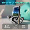 2025 New Smart Full-Color Touch Screen Sliding Headset, Bluetooth Headset with Screen, HD Noise Reduction, Music/Game Mode Switch (White) view 2