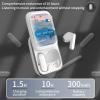 2025 New Smart Full-Color Touch Screen Sliding Headset, Bluetooth Headset with Screen, HD Noise Reduction, Music/Game Mode Switch (White) view 3