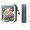 LOKLNEYK Cute Little Butterfly DVD Case Large Storage Disc Wallet Bag Portable Zipper CD Case Holder CD Organizer Wallet 48 Capacity Hard Plastic DVD Cases for Car Home Travel view 2