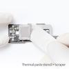 1PCS Thermal Paste Stencil and Scraper 0.5/0.6/0.7mm Stencil Thicknesses Precisely Align Stainless Steel Blade Tool view 4