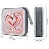 LOKLNEYK Love Heart DVD Case Large Storage Disc Wallet Bag Portable Zipper CD Case Holder CD Organizer Wallet 48 Capacity Hard Plastic DVD Cases for Car Home Travel view 2