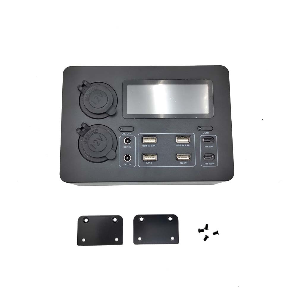 Acaigel 12V Power Distribution Box (2X Cigeratte Sockets, 4X USB Ports, 2X Type-C Port)