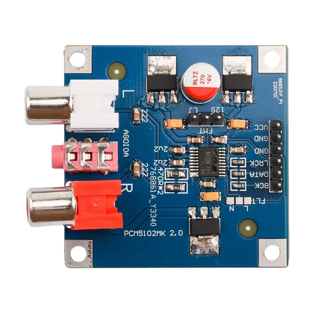 PCM5102/PCM5102A 32Bit 384K DAC Decoder Module PCM5102 DAC Board Audio Spectrum Analyzer Decodificador I2S Player Be(Blue)