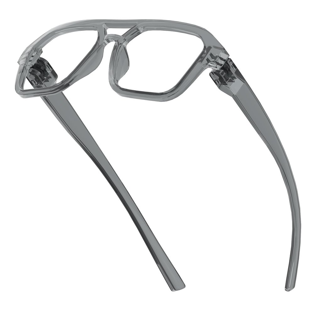 Eyekepper Pilot Blue Light Blocking Reading Glasses Metalless Screwless Spring Hinges Computer Readers Men Women Grey +1.75