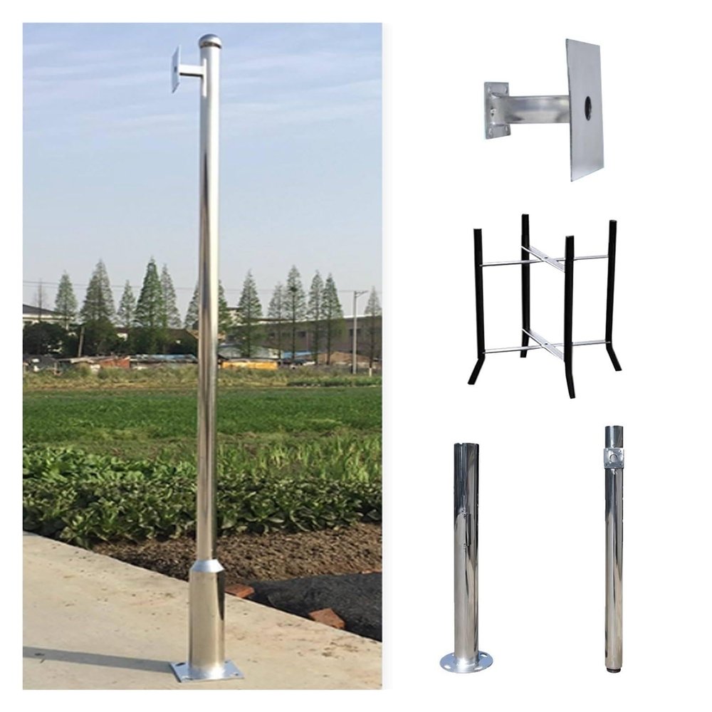 Segmented Surveillance Stand,Security Camera Poles for Outside, All-Weather Surveillance Cameras Holder Column, 6.5-19.6ft Extra-Long Pole for Security Camera C-19.6ft/6m