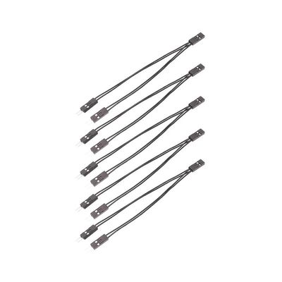 10cm Single Female to Dual Male Jump Wire 2 Pins 1 Female to 2 Male Jumper Splitter 2.54mm Wire for PC Motherboard(5PCS)