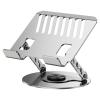Adjustable Two Axises Laptop Cooling Stand Foldable Carbon Steel Frame 360 Swivels Base Ergonomic Desktop Suspension for 10 17" Devices Rotating Laptop Holder with Heat Dissipation view 1
