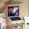 Adjustable Two Axises Laptop Cooling Stand Foldable Carbon Steel Frame 360 Swivels Base Ergonomic Desktop Suspension for 10 17" Devices Rotating Laptop Holder with Heat Dissipation view 3