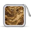 LOKLNEYK Golden Marble DVD Case Large Storage Disc Wallet Bag Portable Zipper CD Case Holder CD Organizer Wallet 48 Capacity Hard Plastic DVD Cases for Car Home Travel view 1