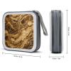 LOKLNEYK Golden Marble DVD Case Large Storage Disc Wallet Bag Portable Zipper CD Case Holder CD Organizer Wallet 48 Capacity Hard Plastic DVD Cases for Car Home Travel view 2