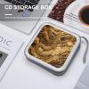 LOKLNEYK Golden Marble DVD Case Large Storage Disc Wallet Bag Portable Zipper CD Case Holder CD Organizer Wallet 48 Capacity Hard Plastic DVD Cases for Car Home Travel view 4