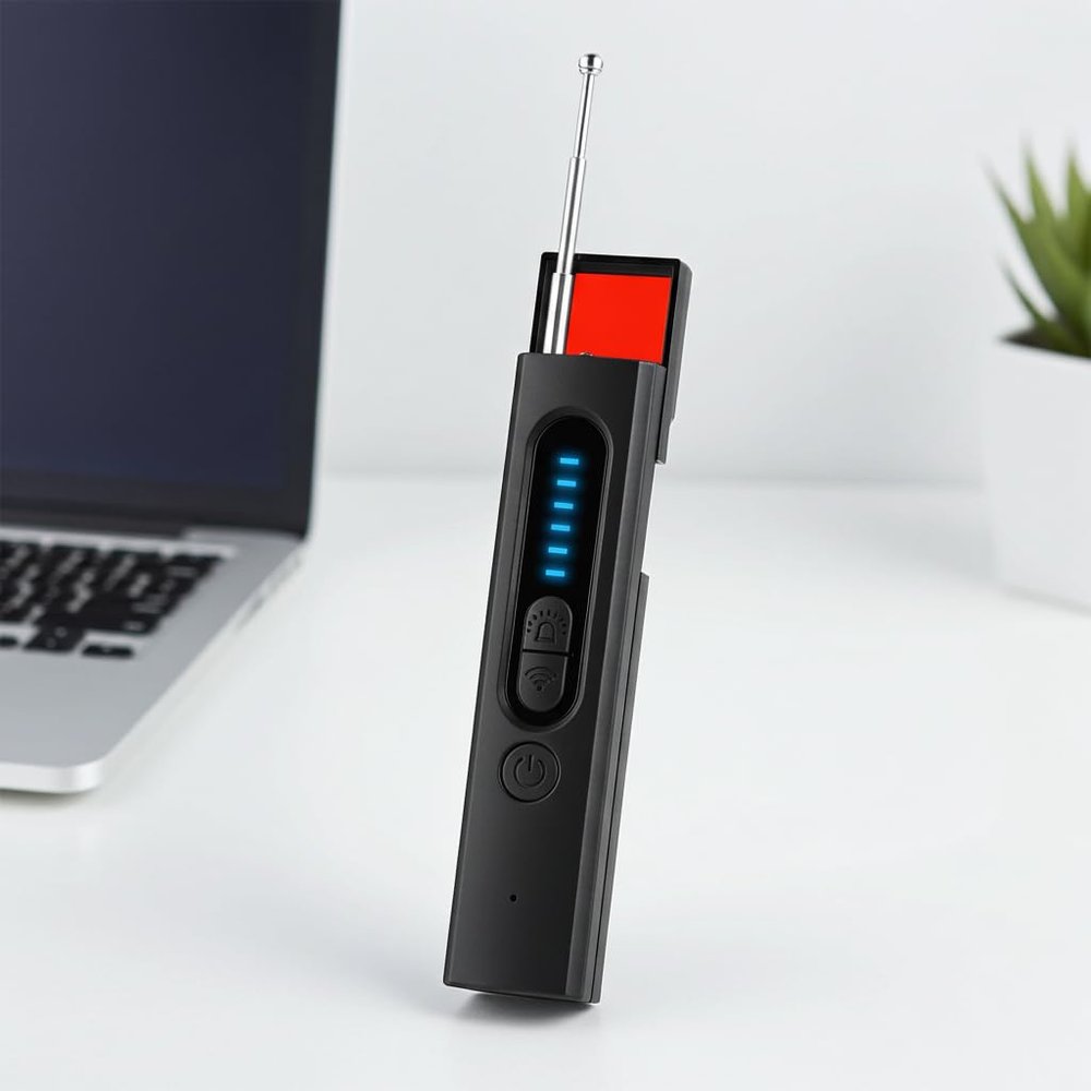 Anti Spy Wireless Signal & Hidden Camera Detector with 360 RF Signal Detection, GPS Tracker Scanner, Adjustable Level Sensitivity, USB-C Charging